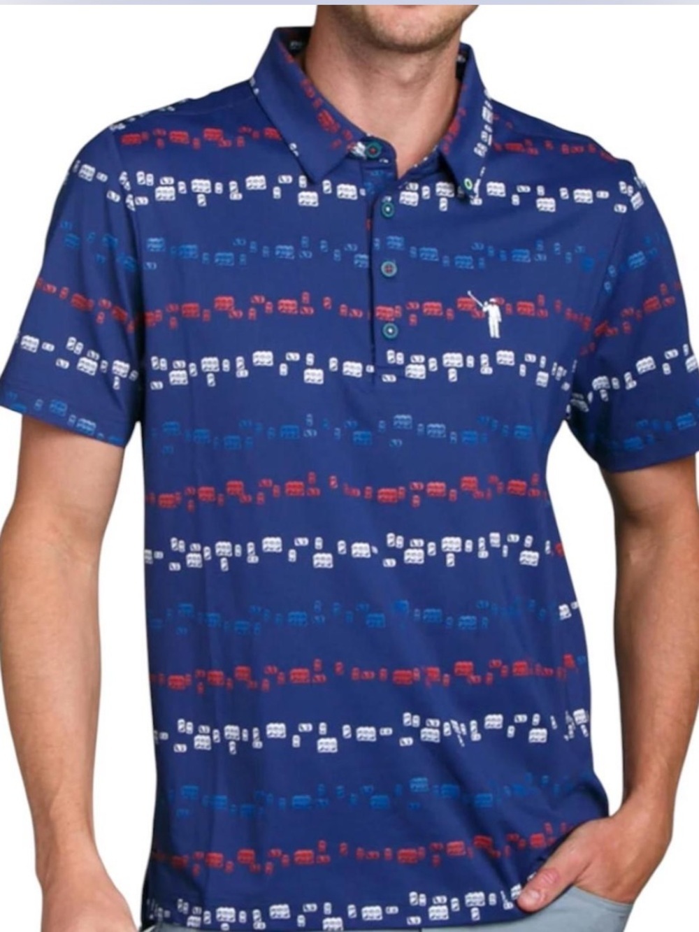 William Murray Suds & Stripes Men’s Polo | XLarge | Navy